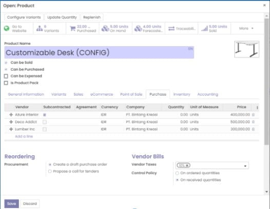 Panduan Odoo Manufacturing