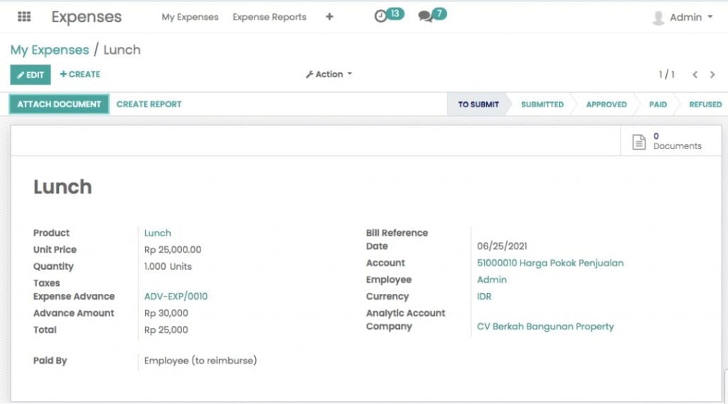 Panduan Odoo Expenses