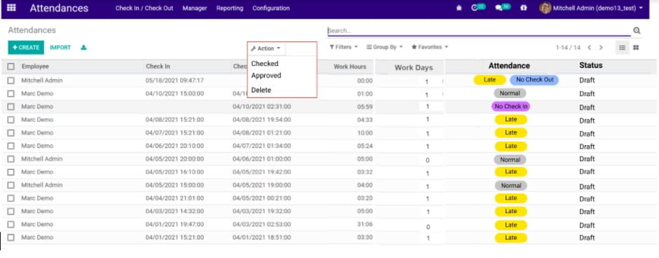 Panduan Odoo Attendances