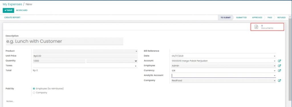 Panduan Odoo Expenses