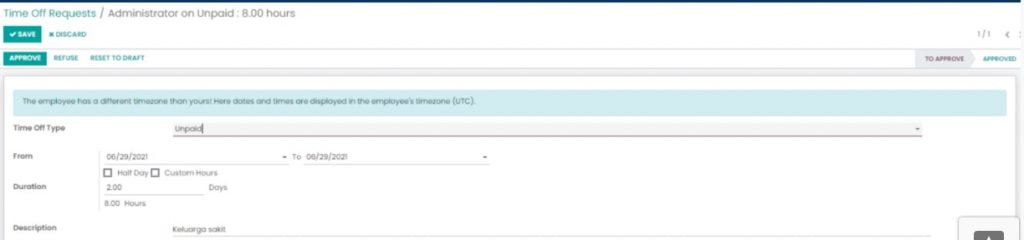 Panduan Odoo Time Off