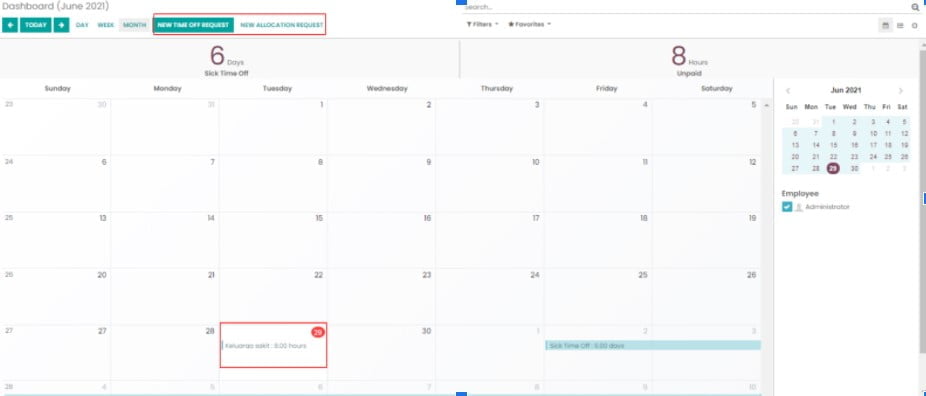 Panduan Odoo Time Off