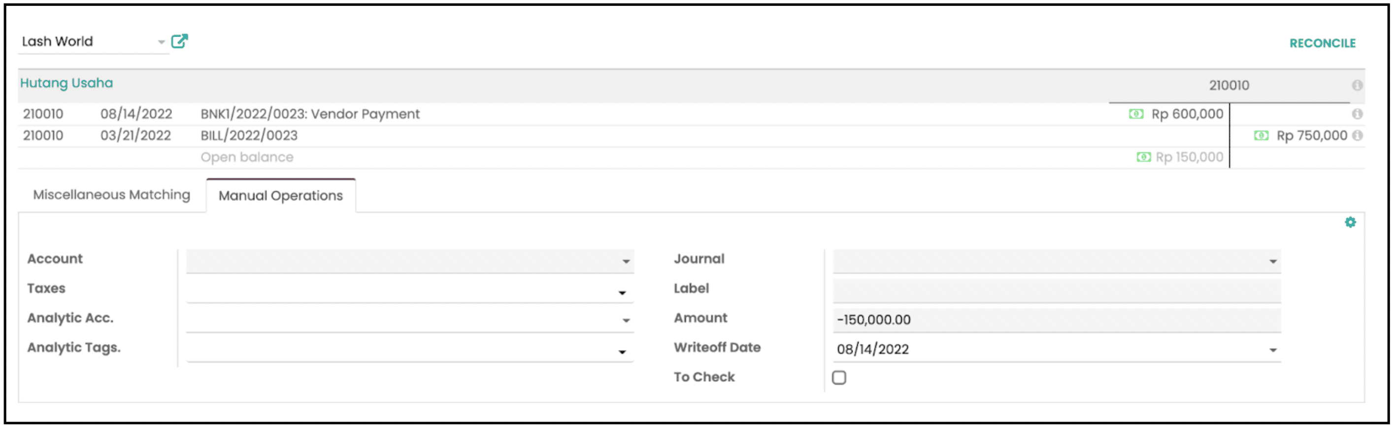 Vendor Bill