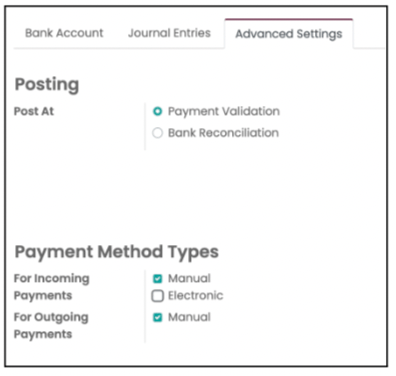 Odoo Accounting Module Configuration Jurnal Bank
