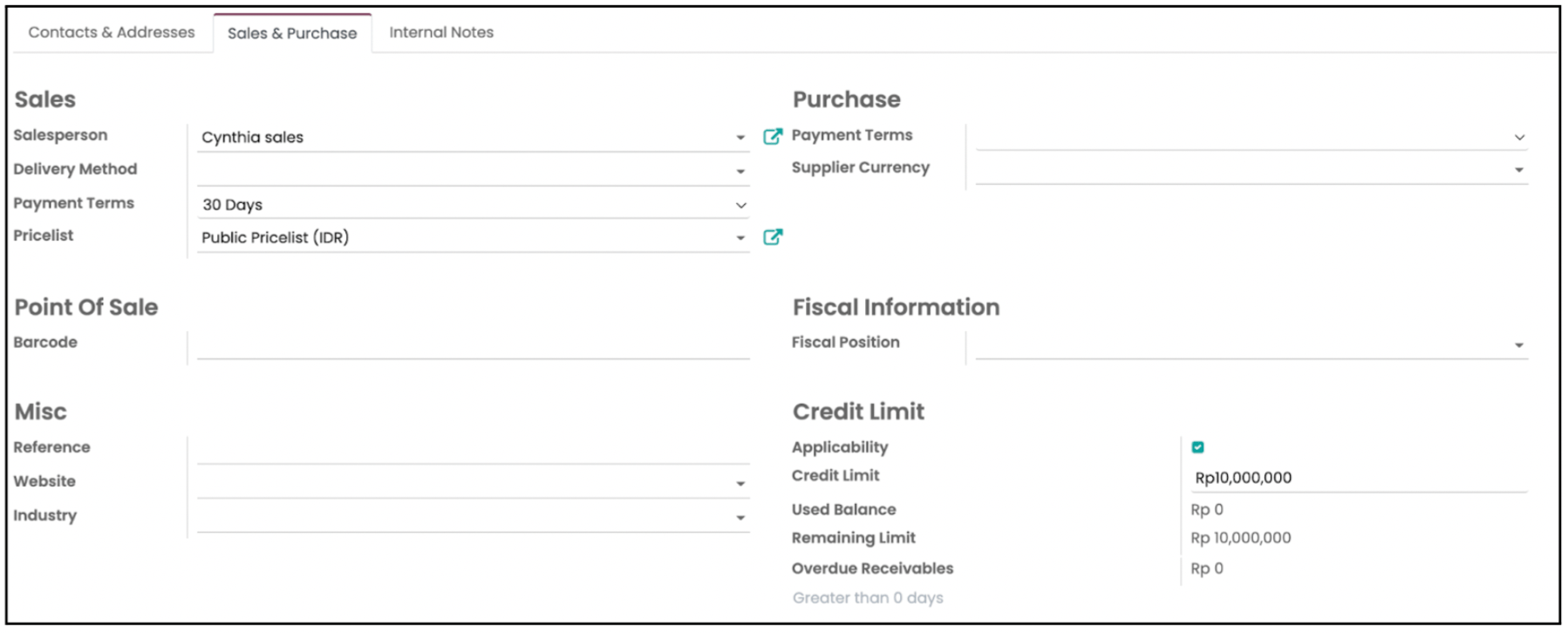 Customers Contact Creation