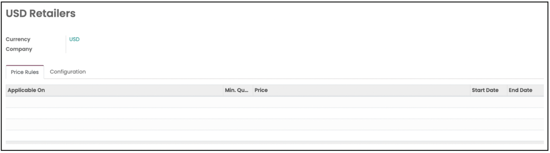 Odoo User Guide Sales Module Membuat Daftar Harga dengan Mata Uang Asing