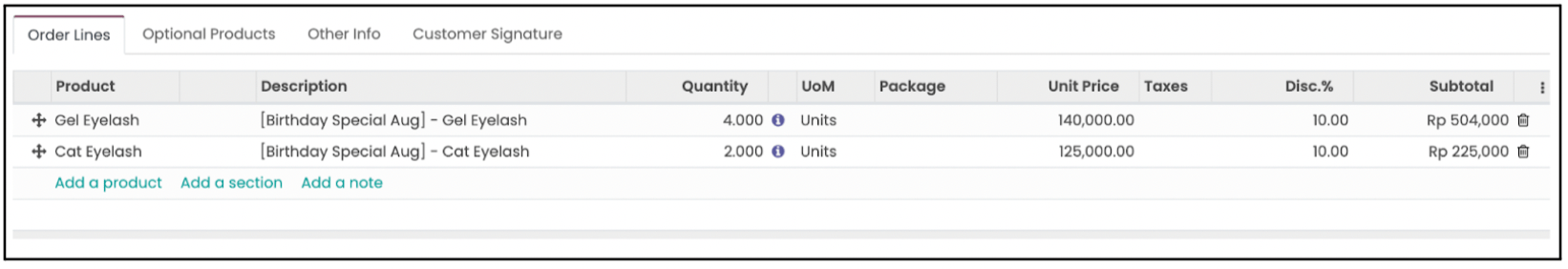 Odoo User Guide Sales Module Active Bundle Promotion