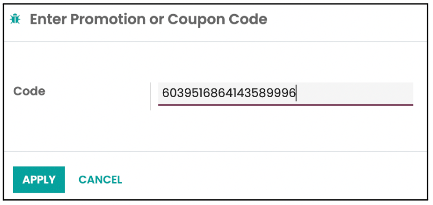 Odoo User Guide Sales Module Promotion or Coupon Code