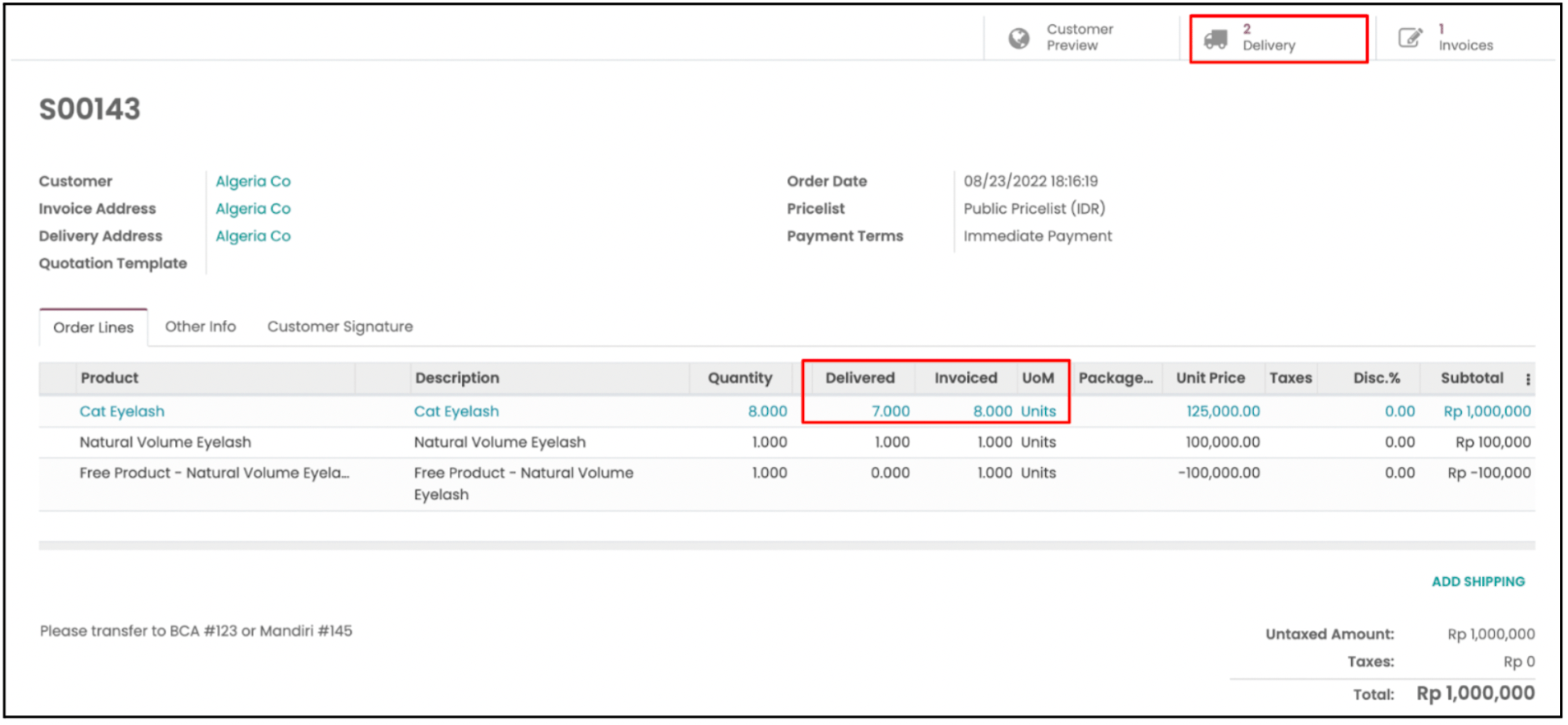 Return Goods by Customer