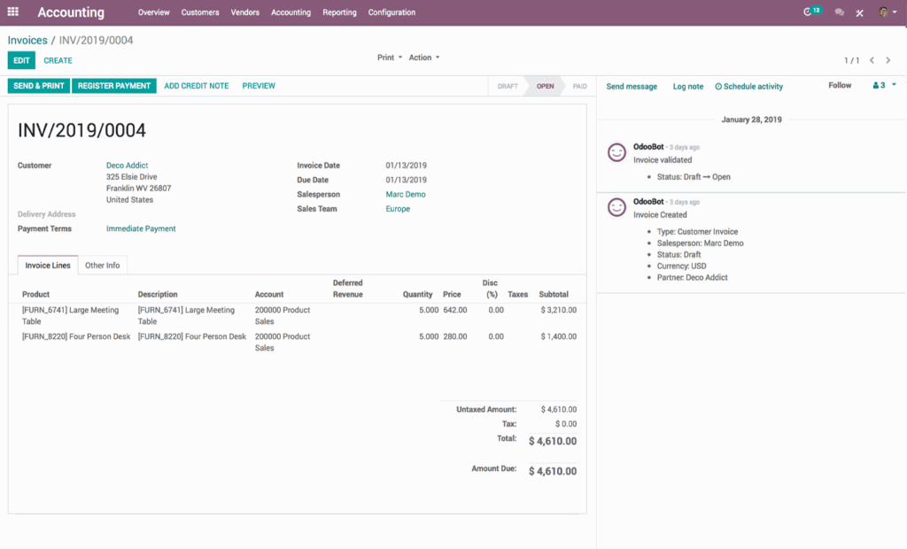 Odoo Invoicing