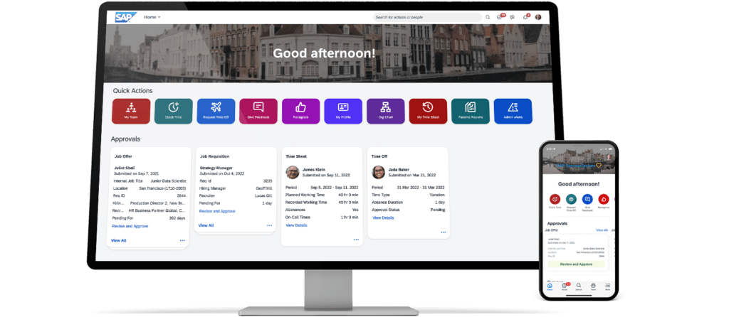 SAP succesfactors dashboard