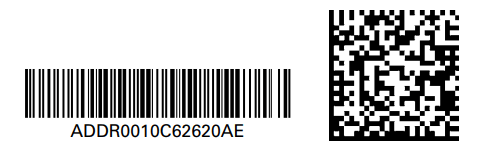 Picking method scanning. An example of a barcode