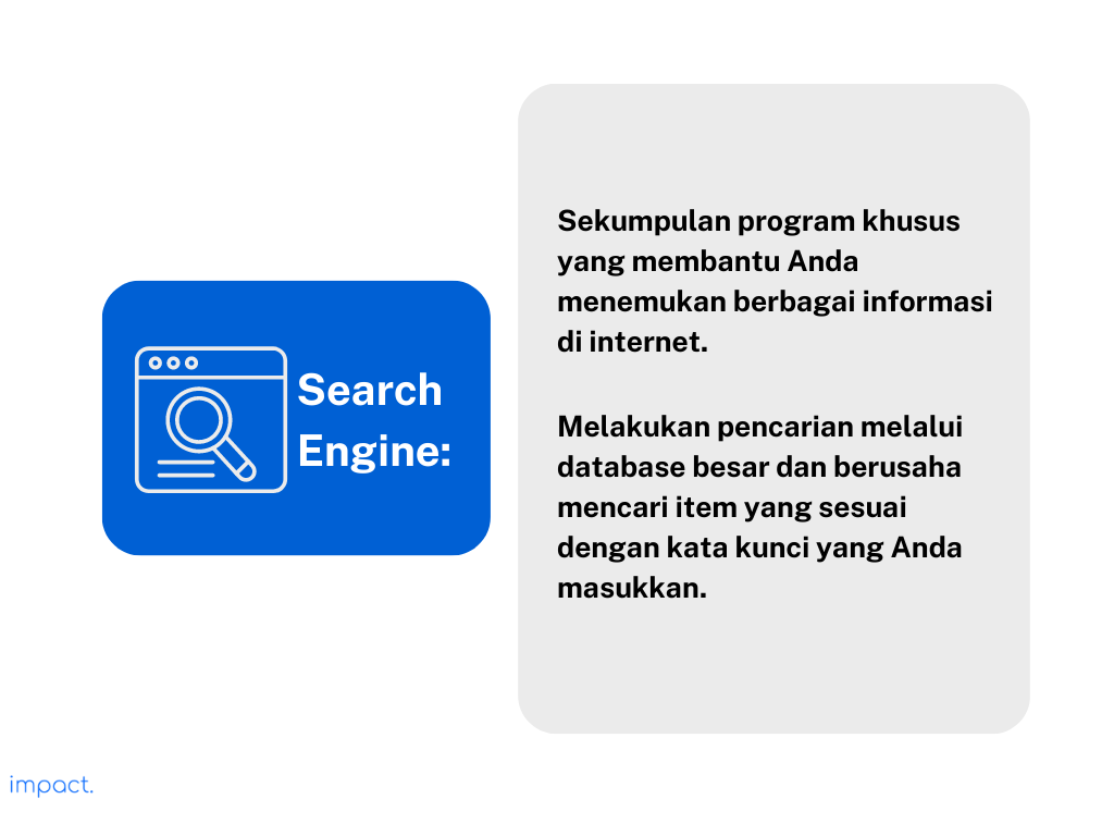 Definisi untuk pengertian apa itu search engine