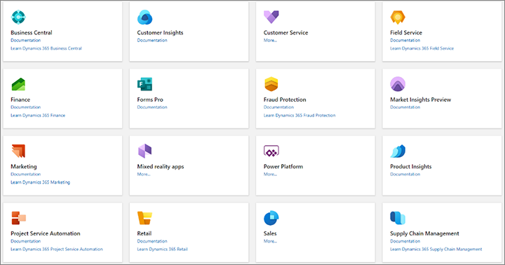 Dynamics 365 products