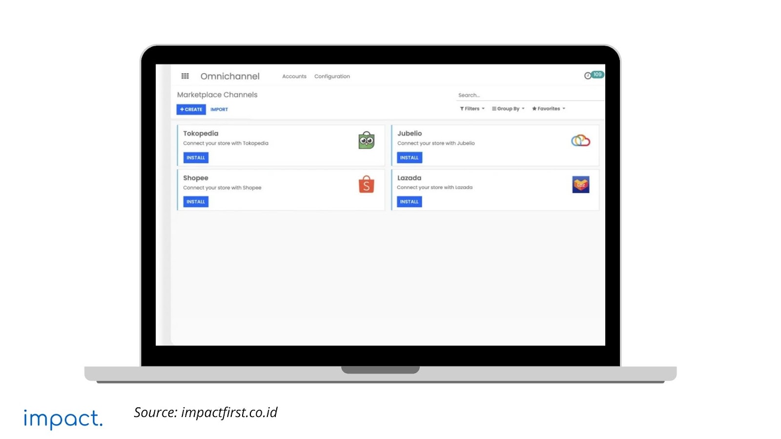 Contoh aplikasi omnichannel: Impact