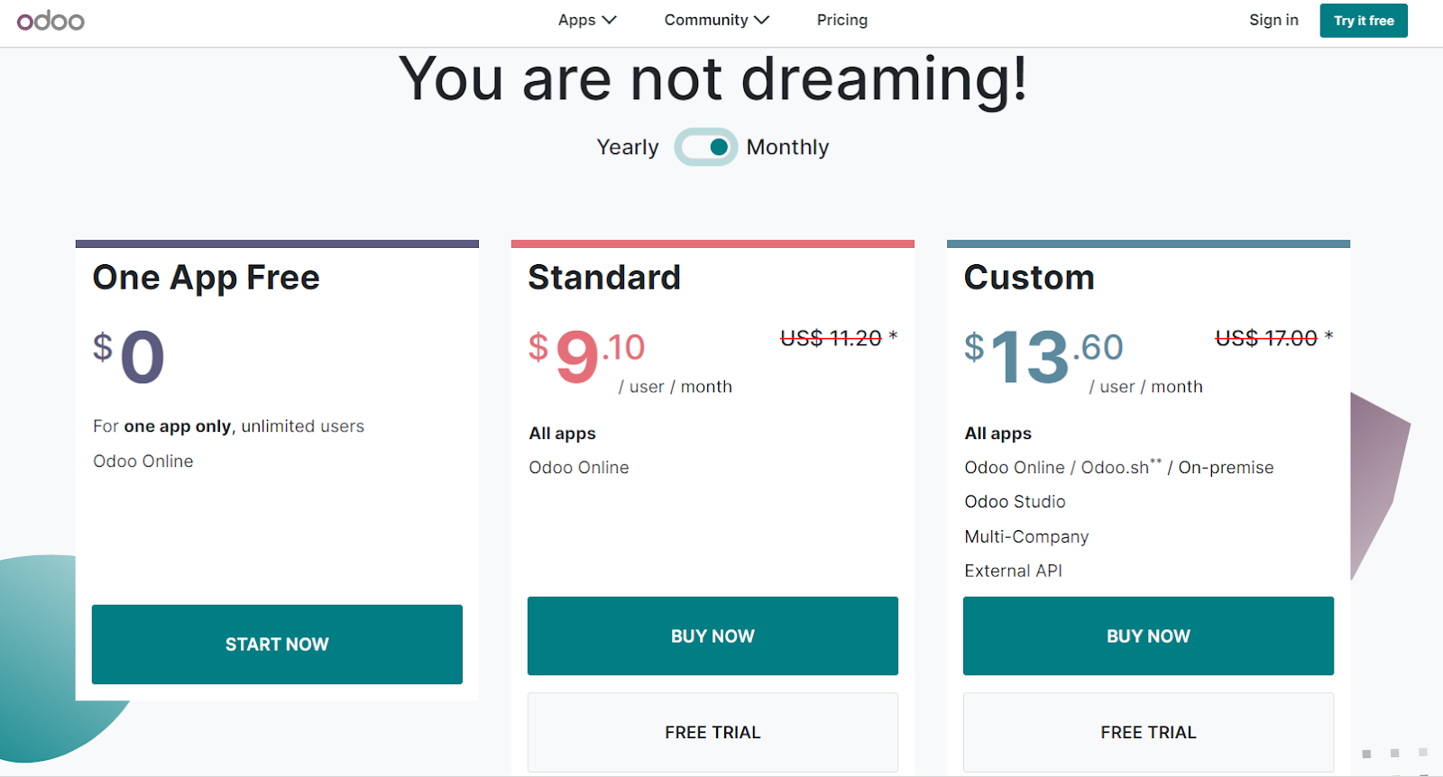 Harga software ERP terbaik: Odoo