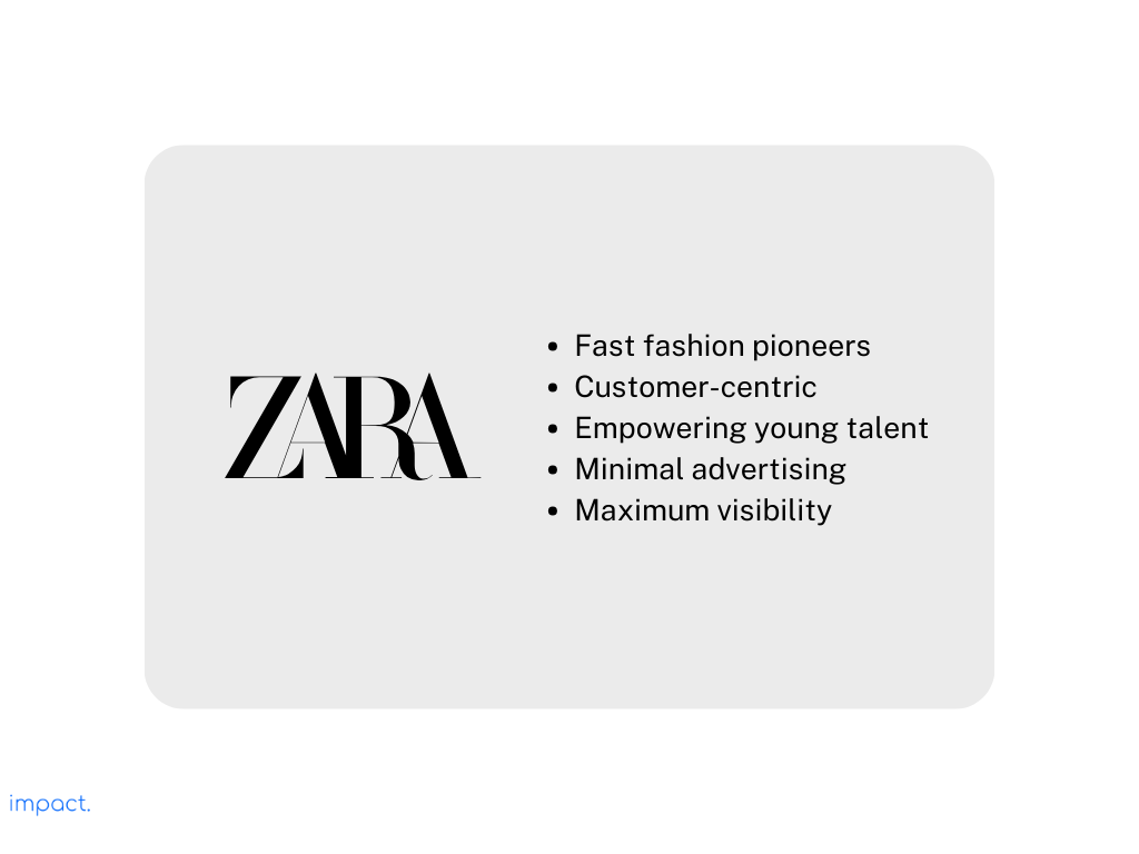 Zara branding
