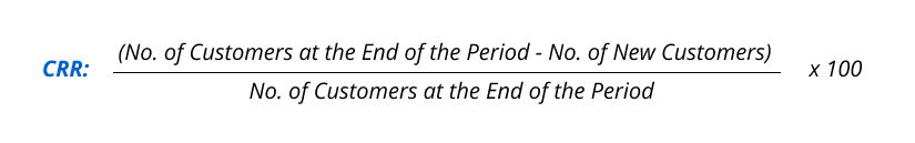 Retail metrics and KPI formula: Customer retention rate (CRR)