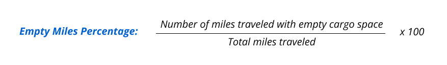 rumus empty miles percentage – metrik manajemen transportasi