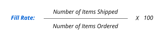 fill rate formula