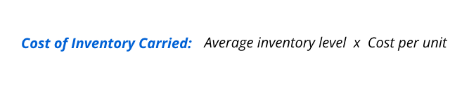 inventory carrying cost formula – Transportation Management Metric