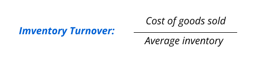 Retail metrics and KPI formula: Inventory turnover