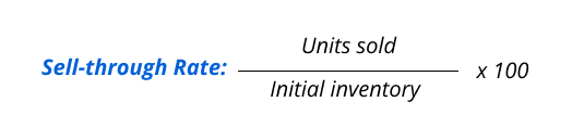 Retail metrics and KPI formula: Sell through rate