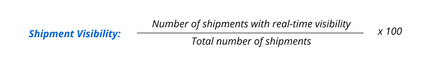 shipment visibility formula – Transportation Management Metric
