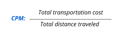 Cost per Mile (CPM) or Cost per Kilometer (CPK) formula – Transportation Management Metric